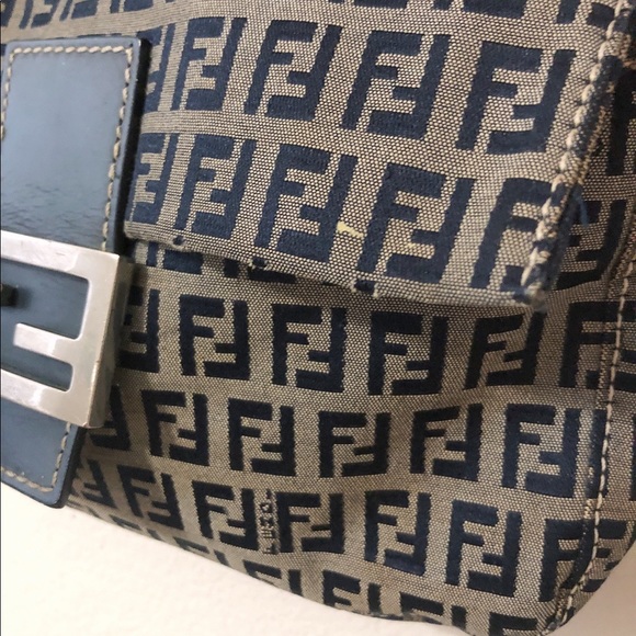 FENDI Zucchini Baguette Navy vintage bag - Picture 5 of 12